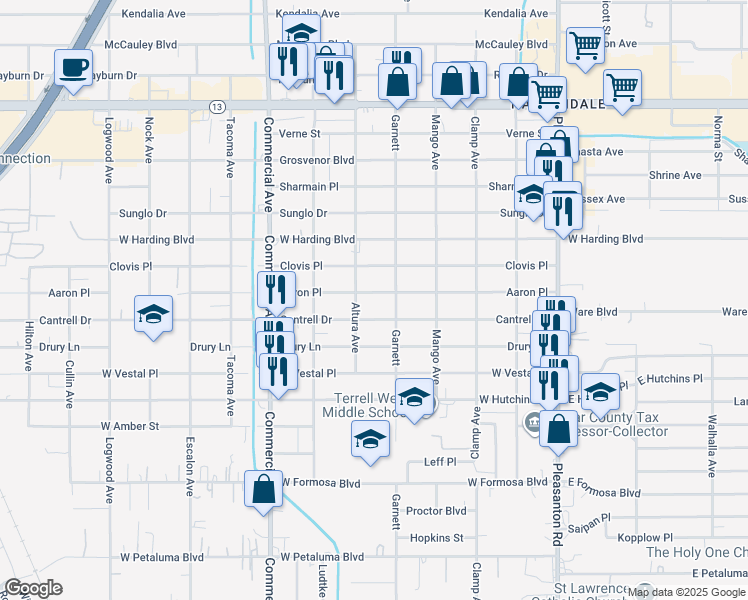 map of restaurants, bars, coffee shops, grocery stores, and more near 522 Aaron Place in San Antonio