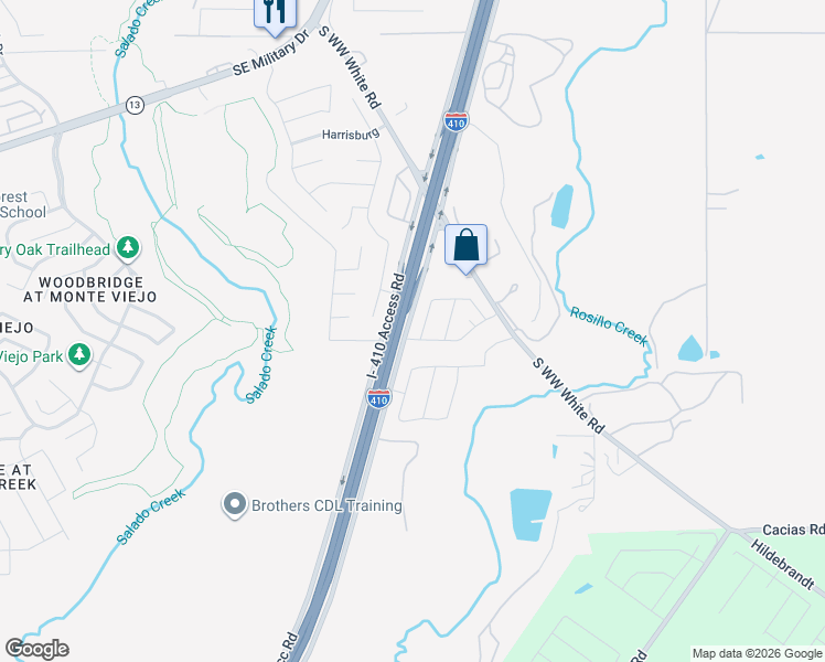 map of restaurants, bars, coffee shops, grocery stores, and more near 4702 Republic View in San Antonio
