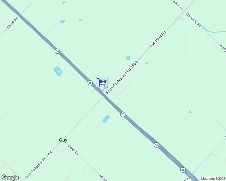 map of restaurants, bars, coffee shops, grocery stores, and more near 12818 FM 1994 Road in Guy