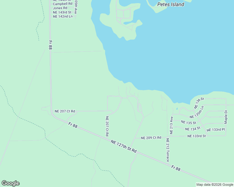 map of restaurants, bars, coffee shops, grocery stores, and more near 20825 Northeast 136th Place in Fort McCoy