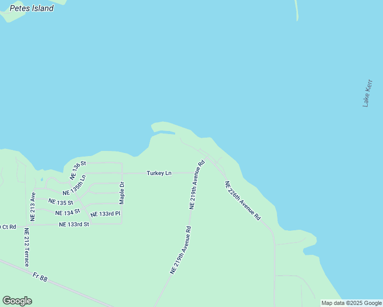 map of restaurants, bars, coffee shops, grocery stores, and more near 13668 Northeast 226th Avenue Road in Salt Springs