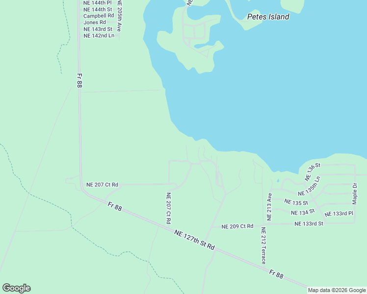 map of restaurants, bars, coffee shops, grocery stores, and more near 20825 Northeast 136 Place in Fort McCoy