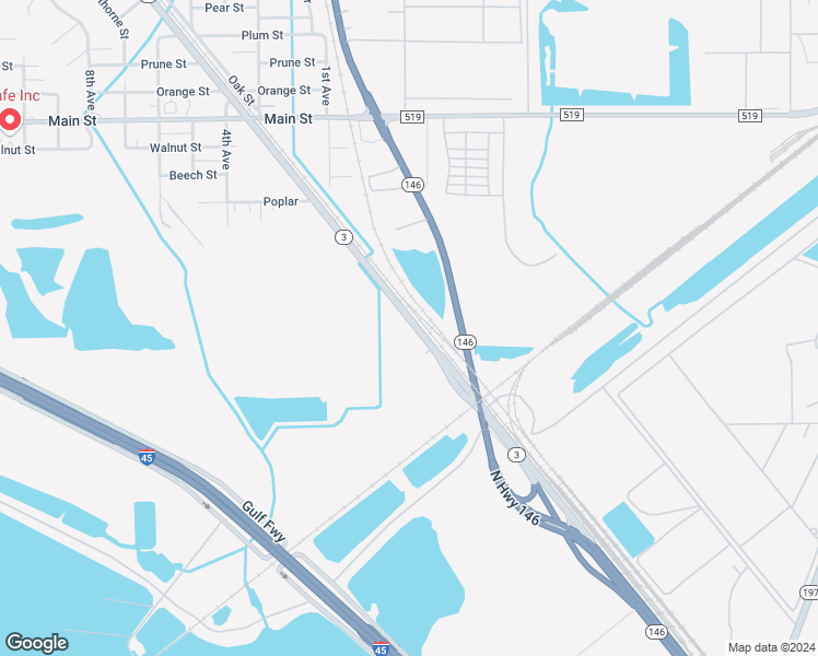 map of restaurants, bars, coffee shops, grocery stores, and more near 3200 Texas 3 in La Marque