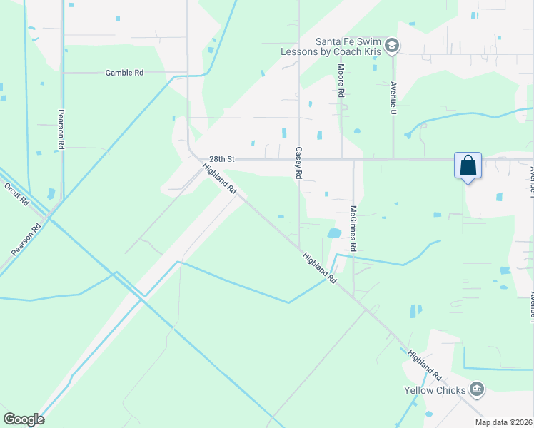 map of restaurants, bars, coffee shops, grocery stores, and more near 6607 Highland Road in Santa Fe