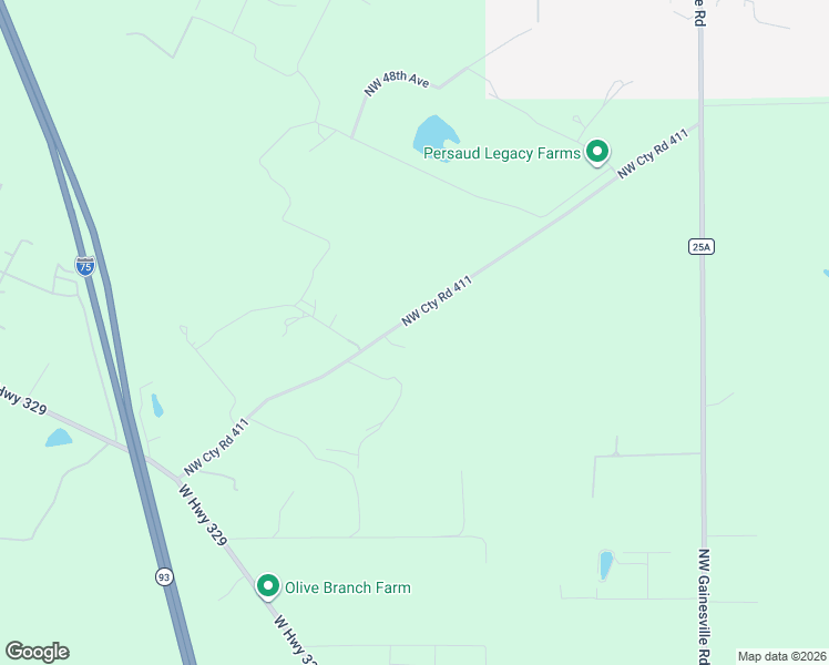 map of restaurants, bars, coffee shops, grocery stores, and more near 5230 Northwest Cty Road 411 in Reddick