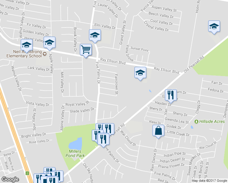 map of restaurants, bars, coffee shops, grocery stores, and more near 5903 Fairshire in San Antonio