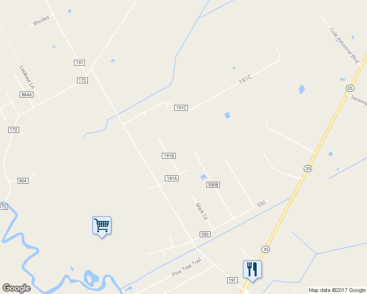 map of restaurants, bars, coffee shops, grocery stores, and more near 16600 Ray Circle in Alvin