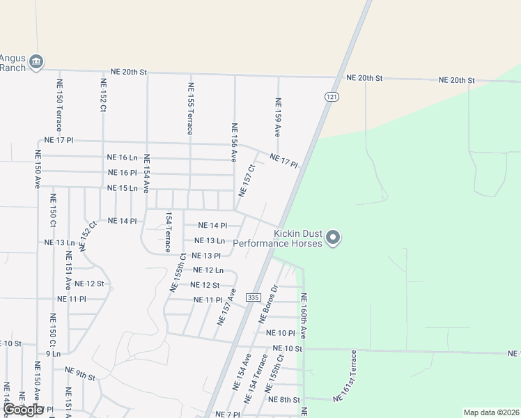 map of restaurants, bars, coffee shops, grocery stores, and more near 1540 Northeast 157 Avenue in Williston