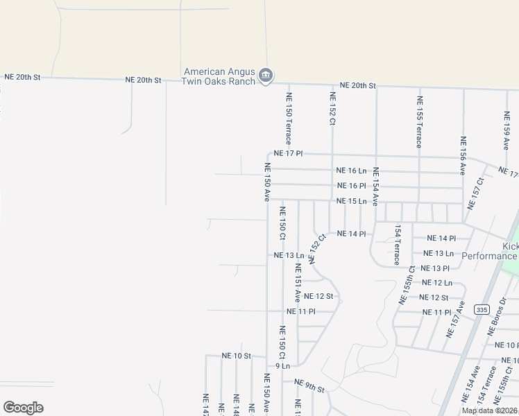 map of restaurants, bars, coffee shops, grocery stores, and more near 1510 Northeast 150 Avenue in Williston