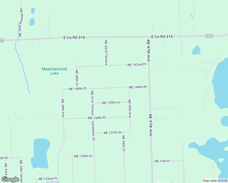 map of restaurants, bars, coffee shops, grocery stores, and more near 4344 Northeast 140th Place in Anthony