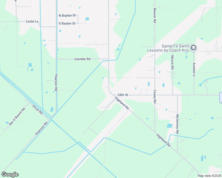map of restaurants, bars, coffee shops, grocery stores, and more near 6119 Highland Road in Santa Fe