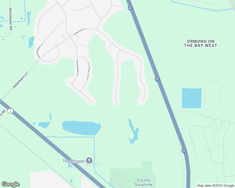 map of restaurants, bars, coffee shops, grocery stores, and more near 1301 Harwick Lane in Ormond Beach