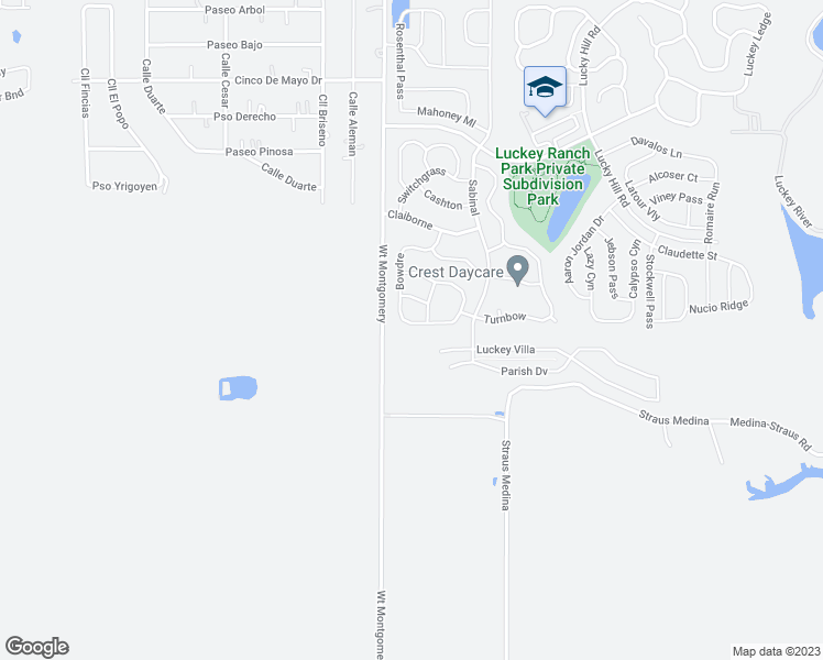 map of restaurants, bars, coffee shops, grocery stores, and more near 7543 Bowdre in San Antonio