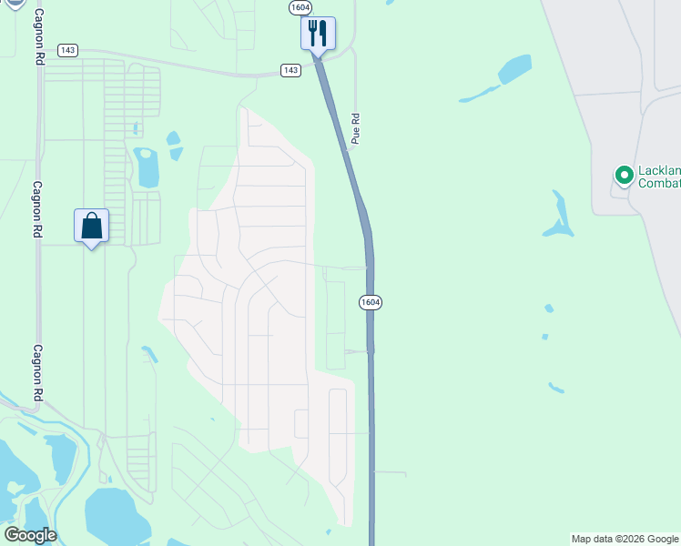 map of restaurants, bars, coffee shops, grocery stores, and more near 432 East Charles William Anderson Loop in San Antonio