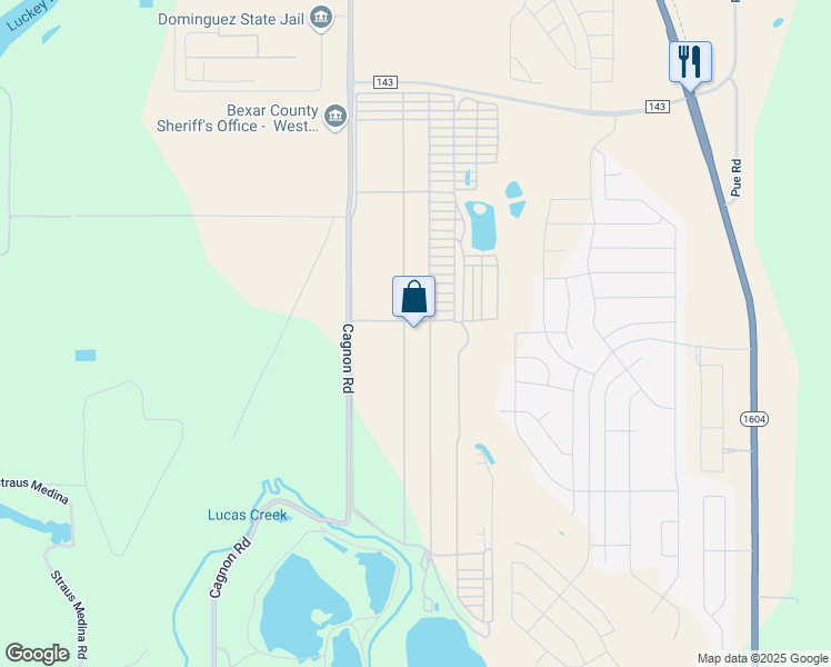 map of restaurants, bars, coffee shops, grocery stores, and more near 7960 Cagnon Road in San Antonio