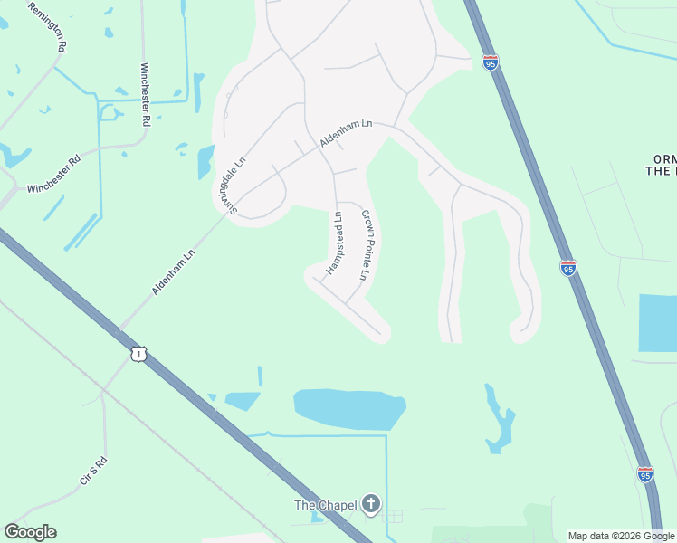 map of restaurants, bars, coffee shops, grocery stores, and more near 1258 Crown Pointe Lane in Ormond Beach