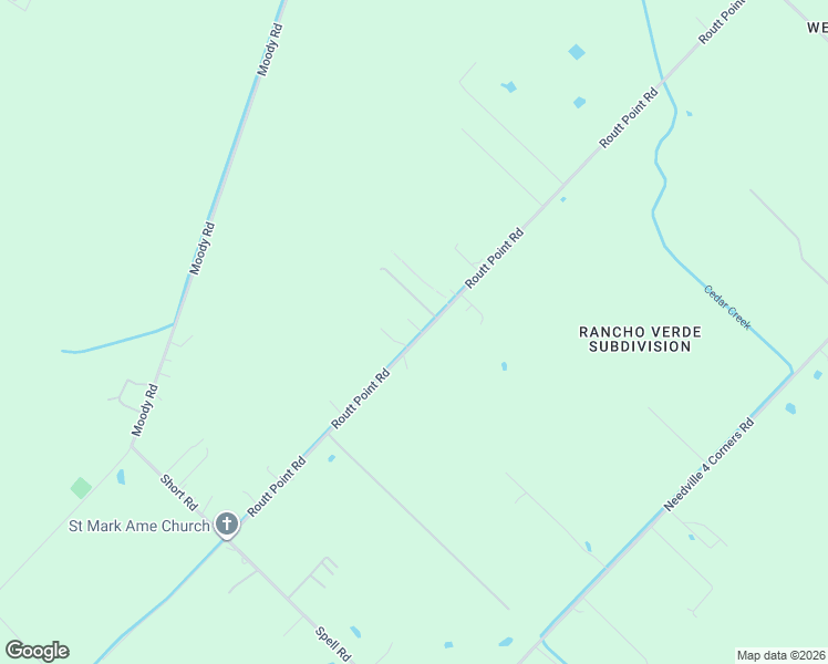 map of restaurants, bars, coffee shops, grocery stores, and more near 13734 Routt Point Road in Needville