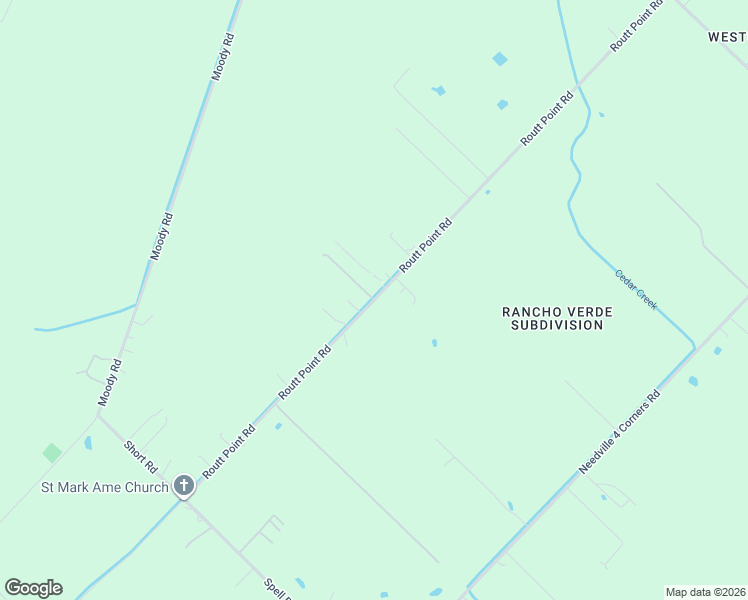 map of restaurants, bars, coffee shops, grocery stores, and more near 13702 Routt Point Road in Needville