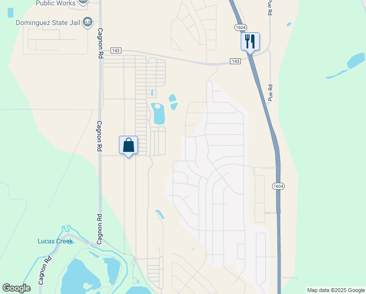 map of restaurants, bars, coffee shops, grocery stores, and more near 7960 Cagnon Road in San Antonio
