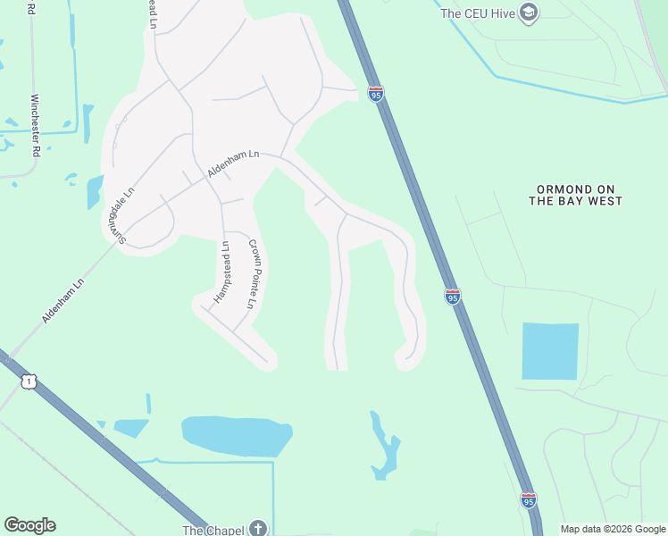 map of restaurants, bars, coffee shops, grocery stores, and more near 1256 Harwick Lane in Ormond Beach