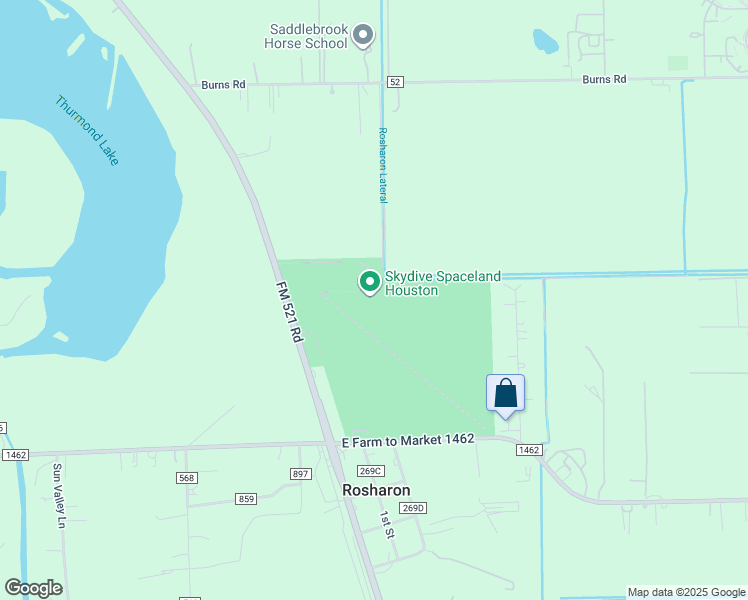 map of restaurants, bars, coffee shops, grocery stores, and more near 16111 FM 521 Road in Rosharon
