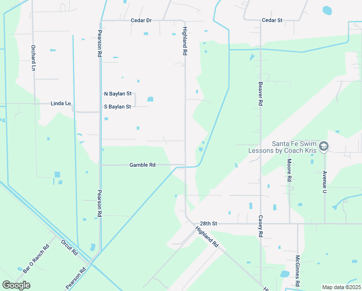 map of restaurants, bars, coffee shops, grocery stores, and more near 5701 Highland Road in Santa Fe