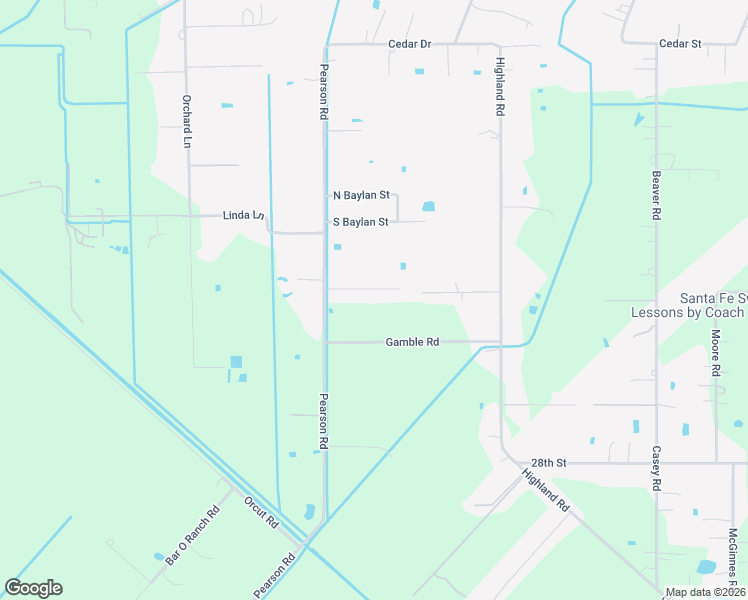 map of restaurants, bars, coffee shops, grocery stores, and more near 3702 Scott Street in Santa Fe