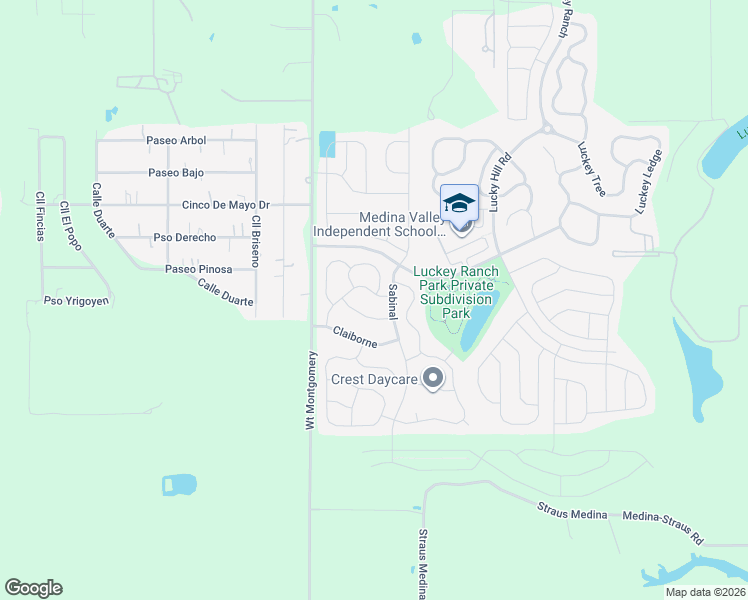 map of restaurants, bars, coffee shops, grocery stores, and more near 12218 Switchgrass in San Antonio