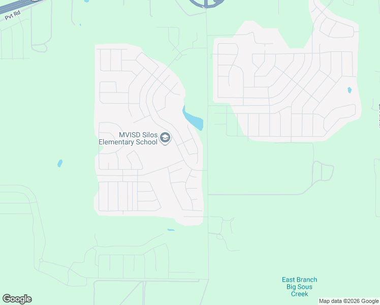 map of restaurants, bars, coffee shops, grocery stores, and more near Pvt Road in San Antonio