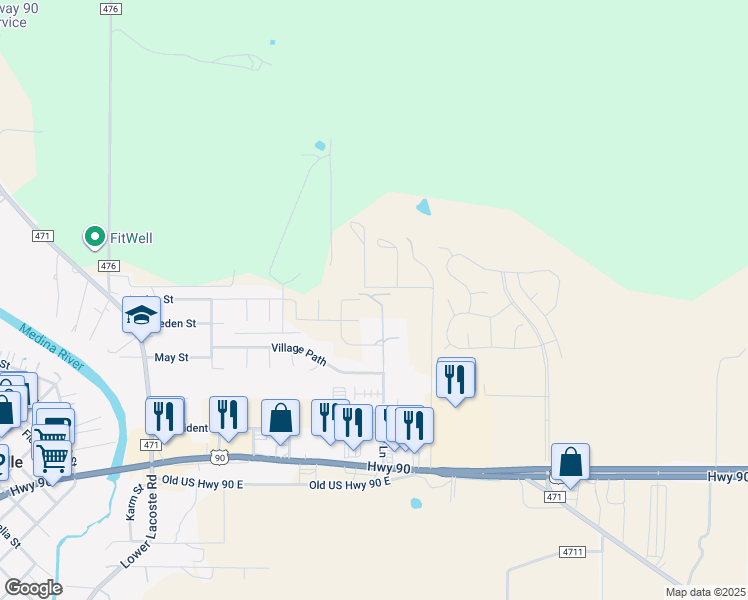 map of restaurants, bars, coffee shops, grocery stores, and more near 1491 Country Lane in Castroville
