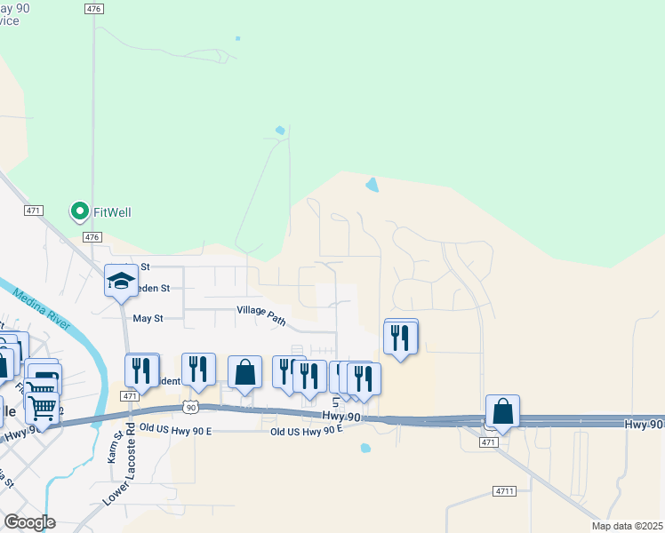 map of restaurants, bars, coffee shops, grocery stores, and more near 1491 Country Lane in Castroville