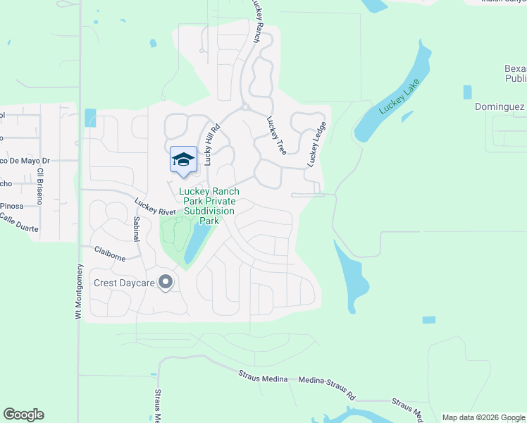 map of restaurants, bars, coffee shops, grocery stores, and more near 6919 Luckey Path in San Antonio