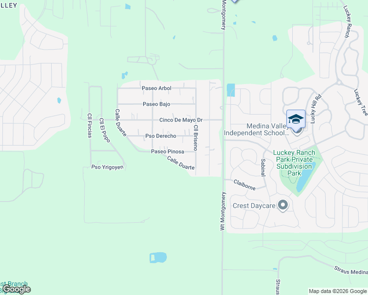 map of restaurants, bars, coffee shops, grocery stores, and more near 12519 Paseo Pinosa in San Antonio