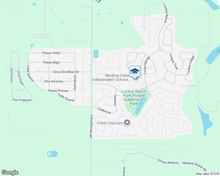 map of restaurants, bars, coffee shops, grocery stores, and more near 12247 Fish Hook in San Antonio