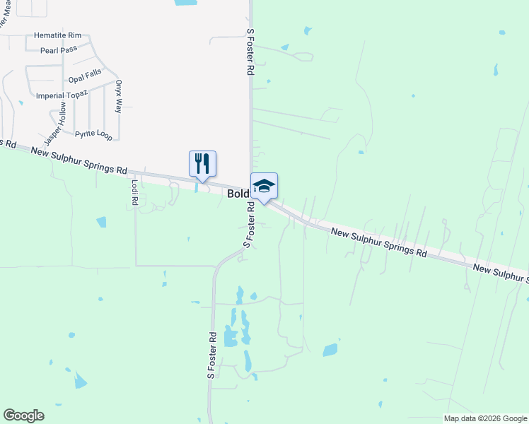 map of restaurants, bars, coffee shops, grocery stores, and more near 6634 New Sulphur Springs Road in San Antonio