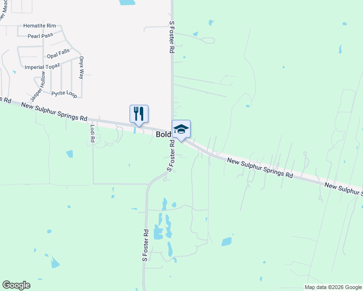 map of restaurants, bars, coffee shops, grocery stores, and more near 6674 New Sulphur Springs Road in San Antonio