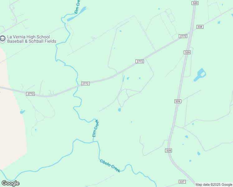 map of restaurants, bars, coffee shops, grocery stores, and more near 1312 Farm to Market Road 2772 in La Vernia