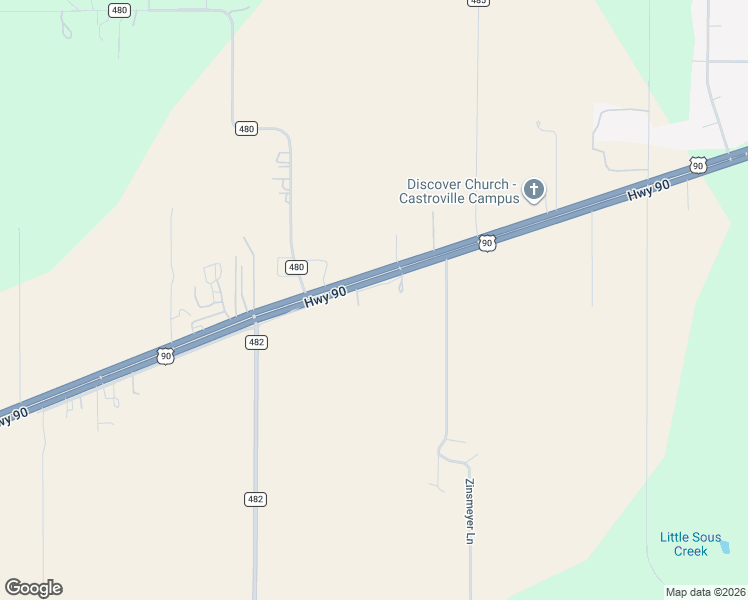 map of restaurants, bars, coffee shops, grocery stores, and more near 13200 US 90 in Castroville
