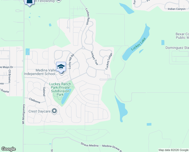 map of restaurants, bars, coffee shops, grocery stores, and more near 6926 Luckey Path in San Antonio