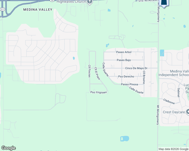 map of restaurants, bars, coffee shops, grocery stores, and more near 7787 Calle El Popo in San Antonio