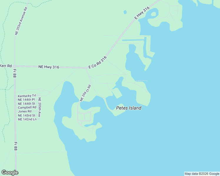 map of restaurants, bars, coffee shops, grocery stores, and more near 14580 Northeast 210th Court Road in Fort McCoy