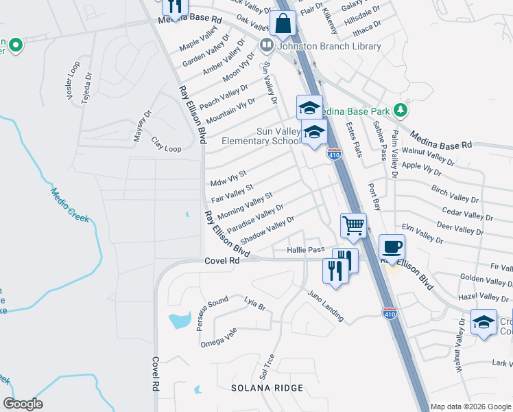map of restaurants, bars, coffee shops, grocery stores, and more near in San Antonio