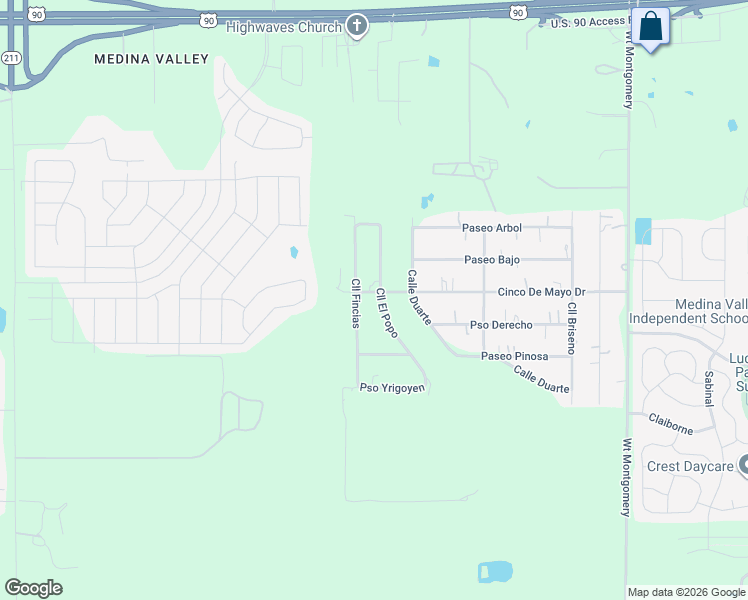 map of restaurants, bars, coffee shops, grocery stores, and more near 7787 Calle El Popo in San Antonio