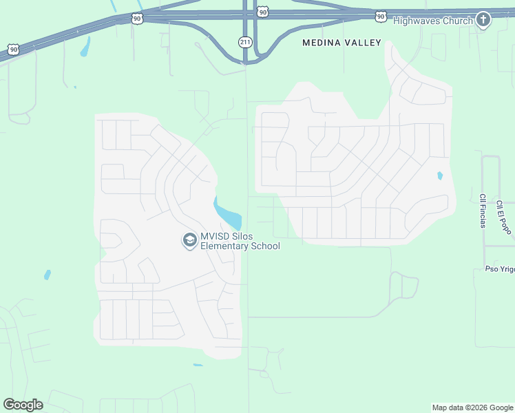 map of restaurants, bars, coffee shops, grocery stores, and more near 6350-7098 Masterson Road in San Antonio