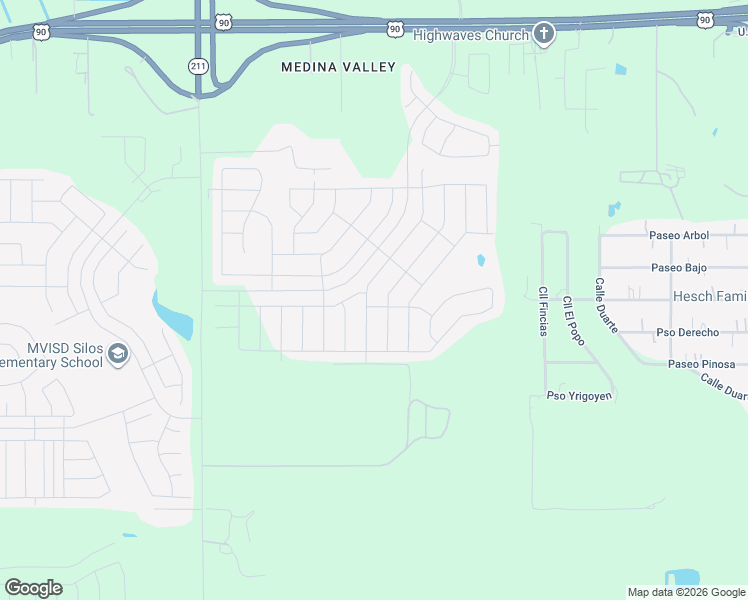 map of restaurants, bars, coffee shops, grocery stores, and more near 6643 Hoffman Plain in San Antonio