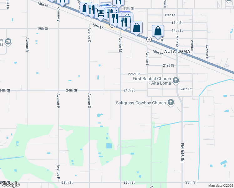 map of restaurants, bars, coffee shops, grocery stores, and more near 12410 24th Street in Santa Fe