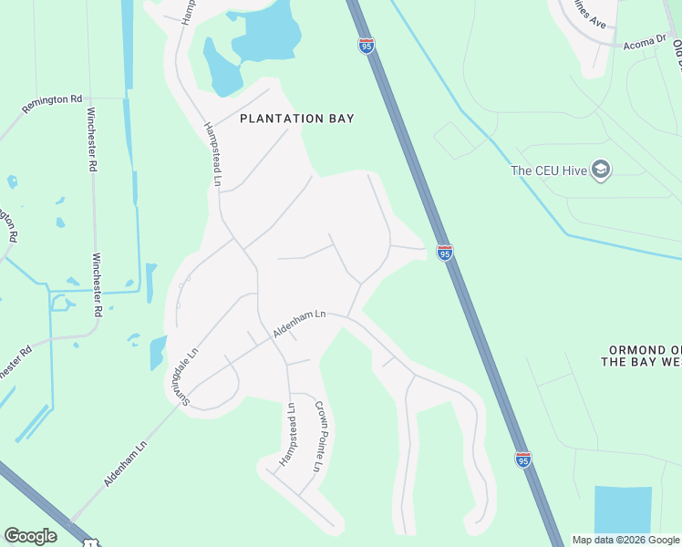 map of restaurants, bars, coffee shops, grocery stores, and more near 1130 Hansberry Court in Ormond Beach