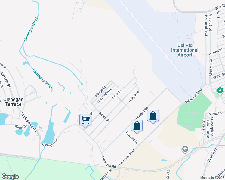 map of restaurants, bars, coffee shops, grocery stores, and more near 32 Don Pedro Drive in Del Rio