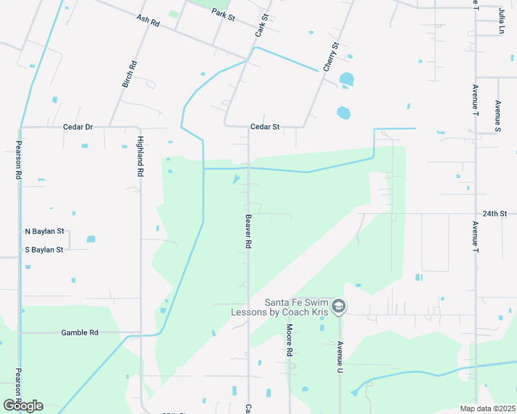 map of restaurants, bars, coffee shops, grocery stores, and more near 5443 Beaver Road in Santa Fe
