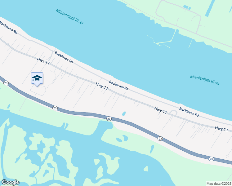 map of restaurants, bars, coffee shops, grocery stores, and more near 34458 Highway 11 in Buras